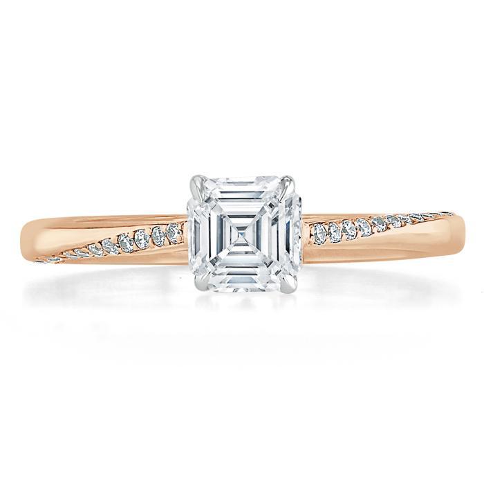 The Eva — Asscher Lab Diamond Solitaire Engagement Ring V