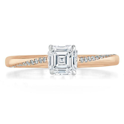 The Eva — Asscher Lab Diamond Solitaire Engagement Ring V