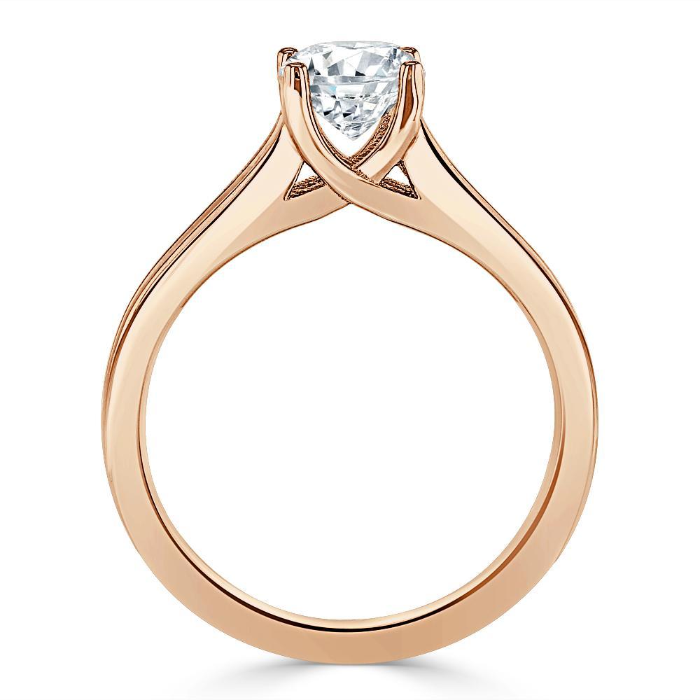 The Olivia — Asscher Lab Diamond Split-Shank Solitaire Engagement Ring