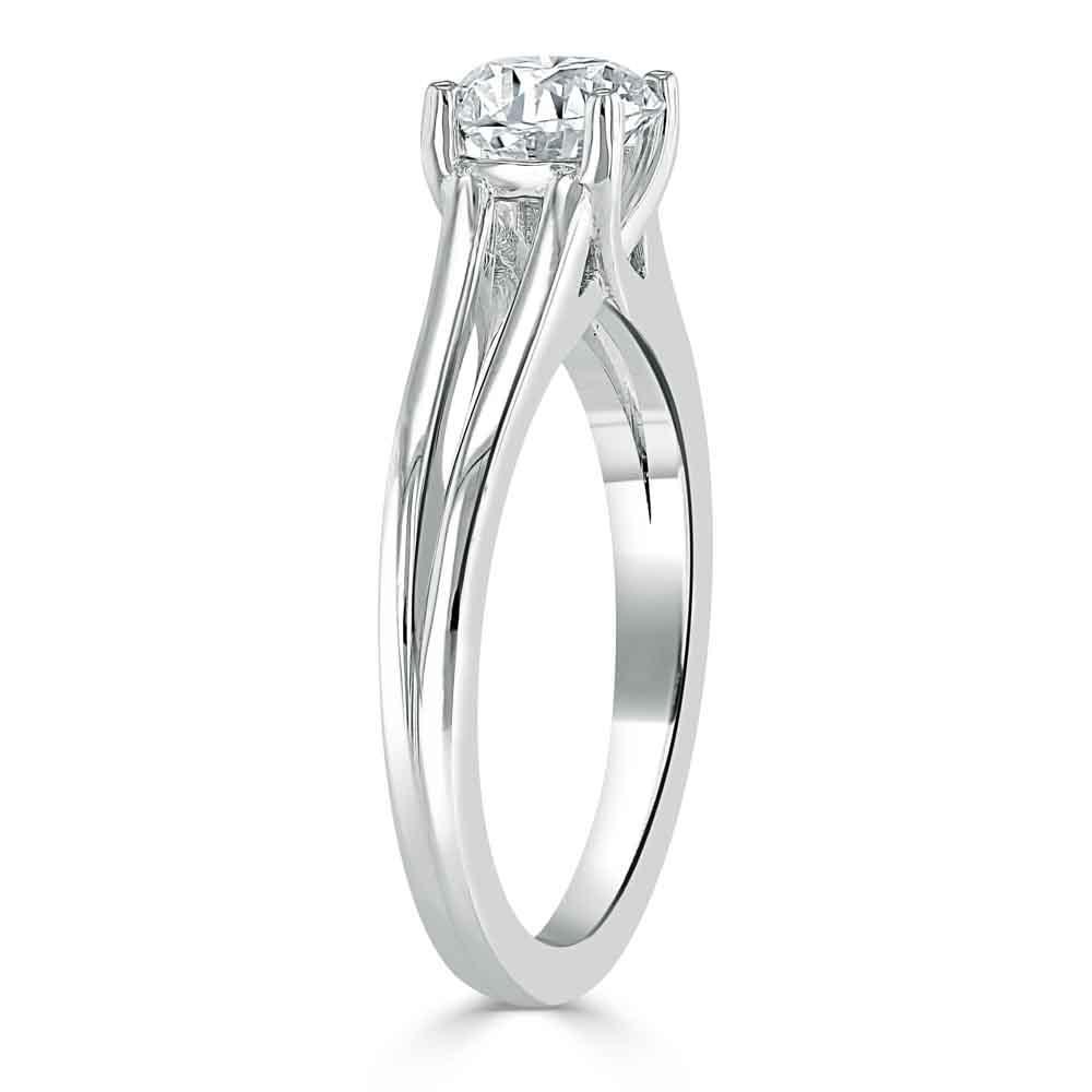 The Olivia — Asscher Lab Diamond Split-Shank Solitaire Engagement Ring
