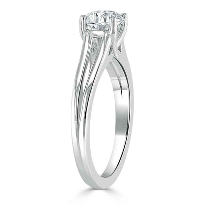 The Olivia — Asscher Lab Diamond Split-Shank Solitaire Engagement Ring