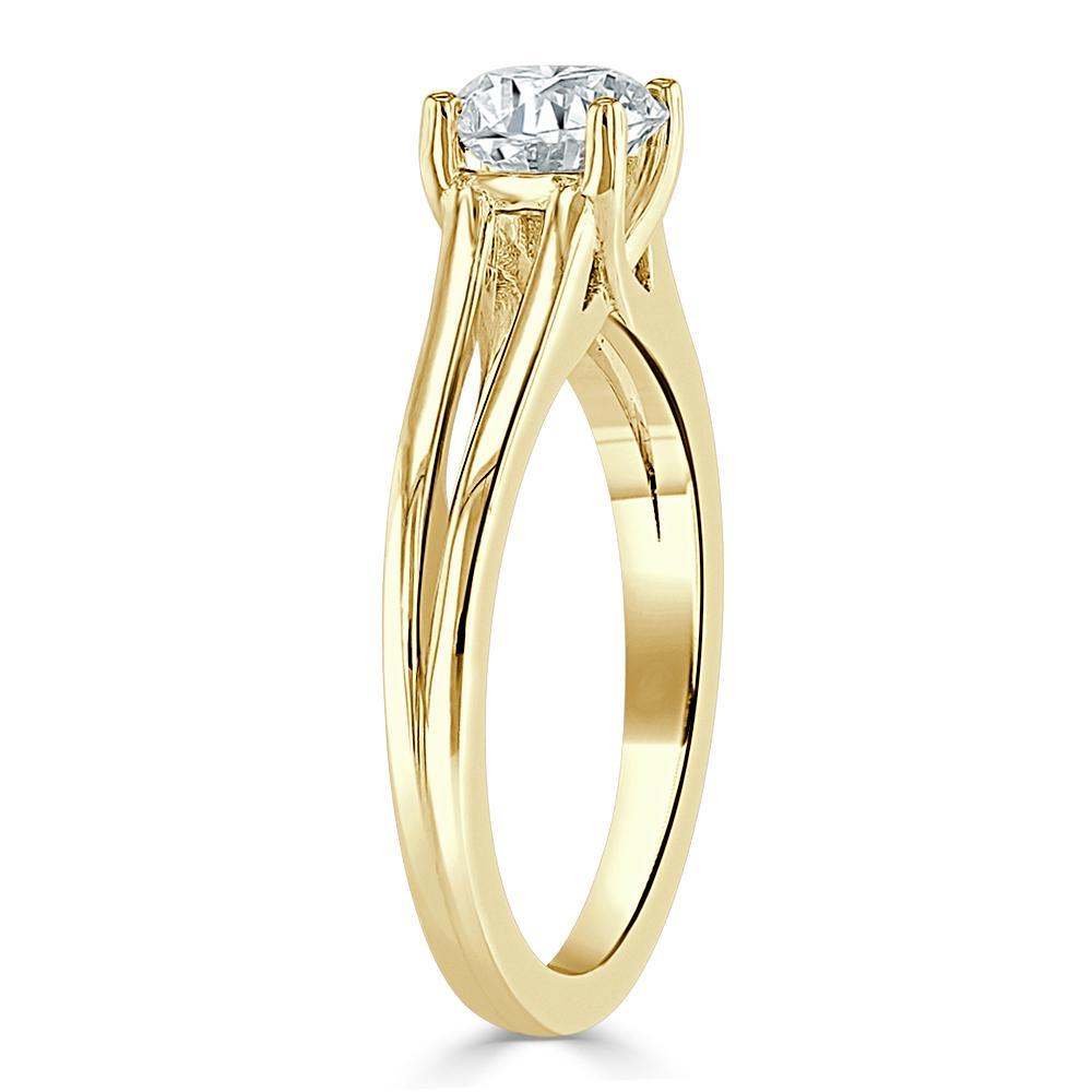 The Olivia — Asscher Lab Diamond Split-Shank Solitaire Engagement Ring