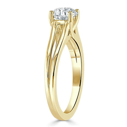 The Olivia — Asscher Lab Diamond Split-Shank Solitaire Engagement Ring