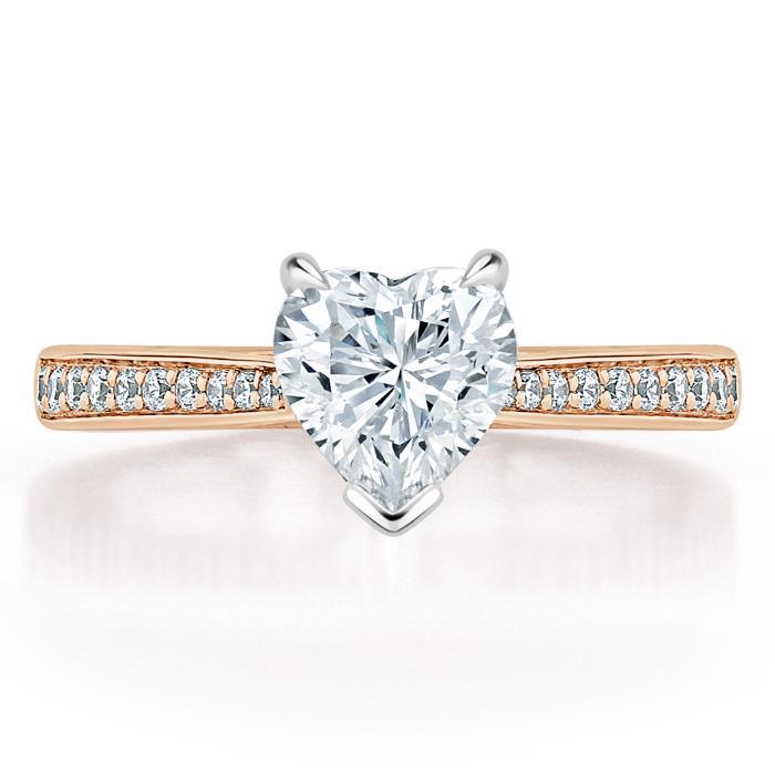 The Rose — Heart Lab Diamond Solitaire Engagement Ring III