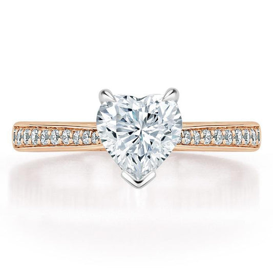 The Rose — Heart Lab Diamond Solitaire Engagement Ring III