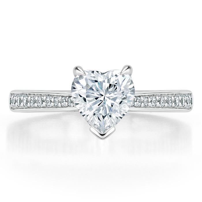 The Rose — Heart Lab Diamond Solitaire Engagement Ring III