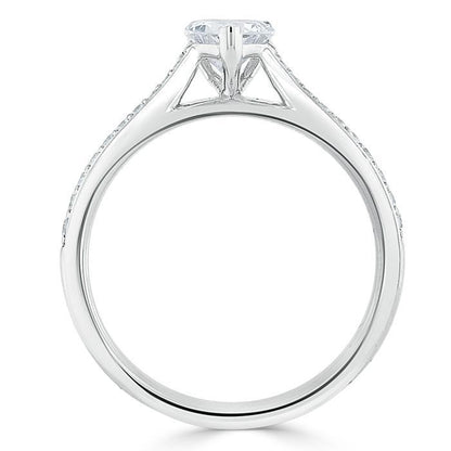 The Rose — Heart Lab Diamond Solitaire Engagement Ring III
