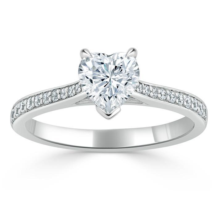 The Rose — Heart Lab Diamond Solitaire Engagement Ring III