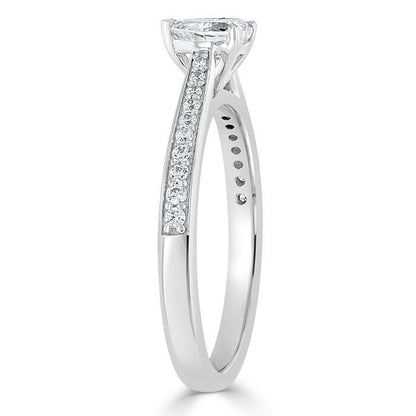 The Rose — Heart Lab Diamond Solitaire Engagement Ring III