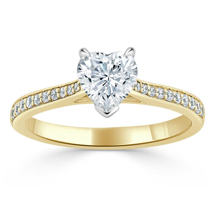 The Rose — Heart Lab Diamond Solitaire Engagement Ring III