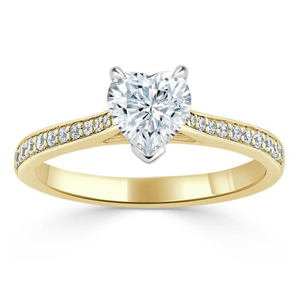 The Rose — Heart Lab Diamond Solitaire Engagement Ring III
