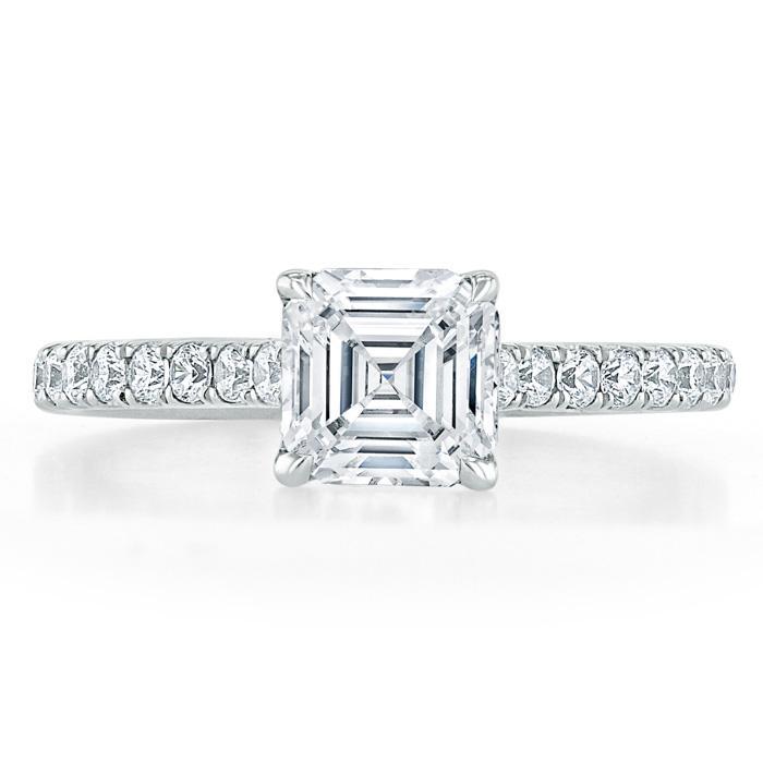 The Eva — Asscher Lab Diamond Solitaire Engagement Ring IV