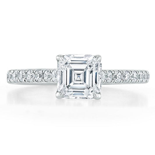 The Eva — Asscher Lab Diamond Solitaire Engagement Ring IV