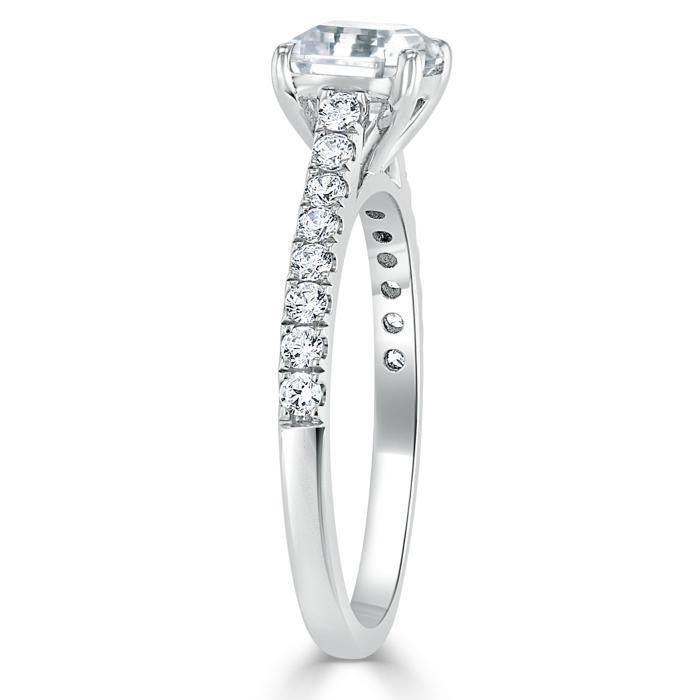The Eva — Asscher Lab Diamond Solitaire Engagement Ring IV