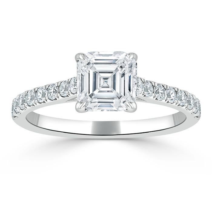 The Eva — Asscher Lab Diamond Solitaire Engagement Ring IV