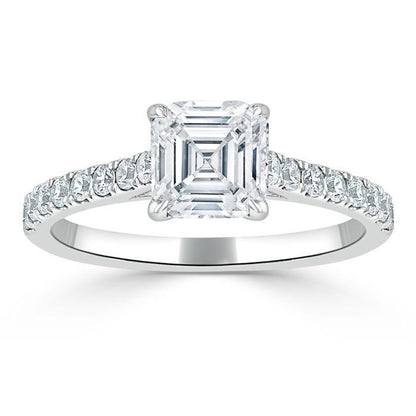 The Eva — Asscher Lab Diamond Solitaire Engagement Ring IV