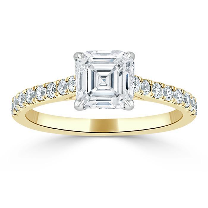 The Eva — Asscher Lab Diamond Solitaire Engagement Ring IV