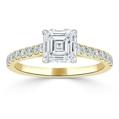 The Eva — Asscher Lab Diamond Solitaire Engagement Ring IV