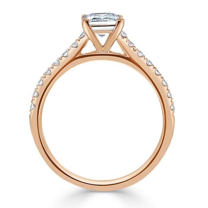 The Eva — Asscher Lab Diamond Solitaire Engagement Ring IV