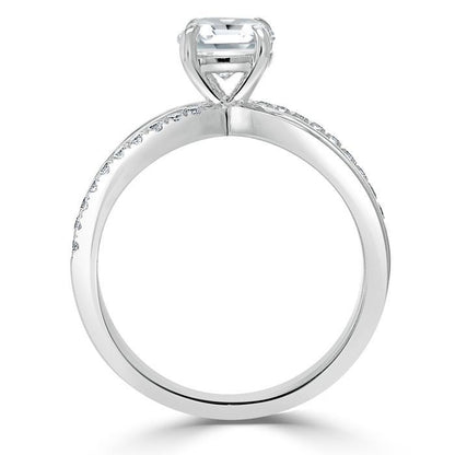 The Eva — Asscher Lab Diamond Solitaire Engagement Ring III