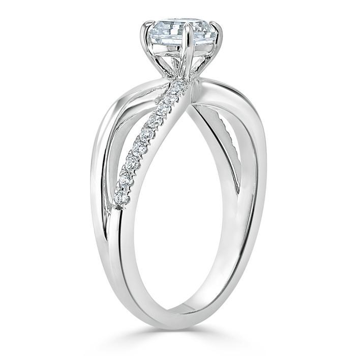 The Eva — Asscher Lab Diamond Solitaire Engagement Ring III