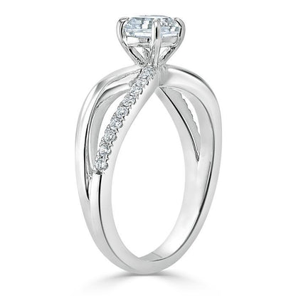 The Eva — Asscher Lab Diamond Solitaire Engagement Ring III