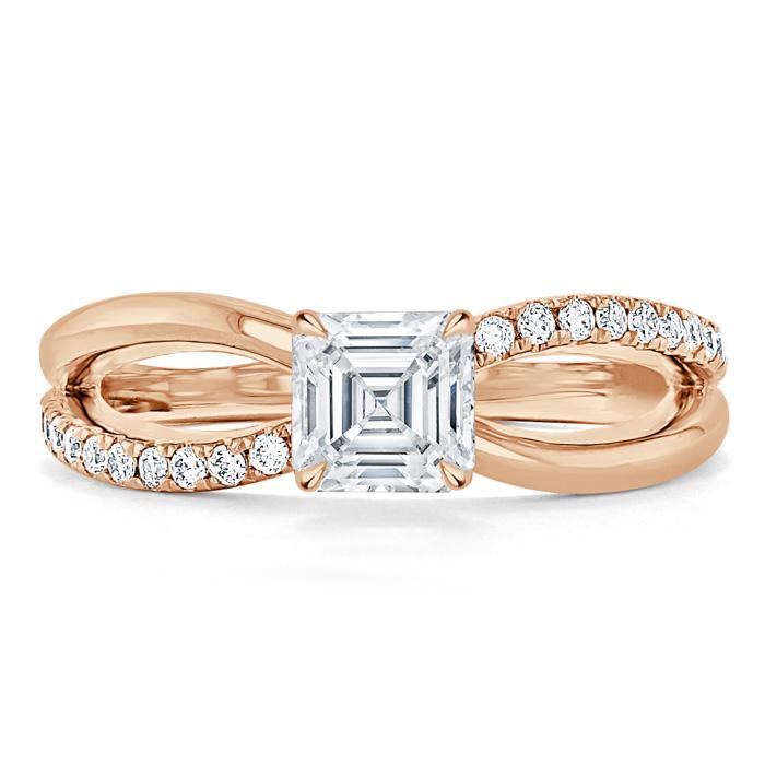 The Eva — Asscher Lab Diamond Solitaire Engagement Ring III