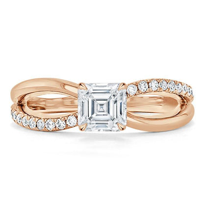 The Eva — Asscher Lab Diamond Solitaire Engagement Ring III