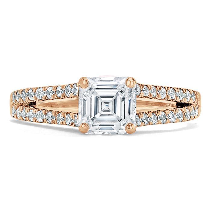 The Eva — Asscher Lab Diamond Solitaire Engagement Ring II
