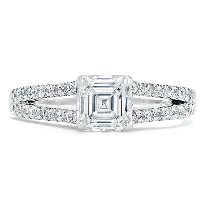 The Eva — Asscher Lab Diamond Solitaire Engagement Ring II