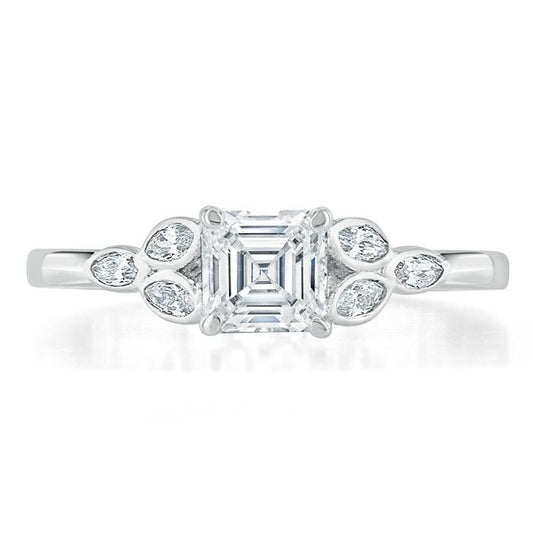 The Grace — Asscher Lab Diamond Vintage Engagement Ring