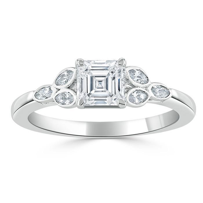 The Grace — Asscher Lab Diamond Vintage Engagement Ring