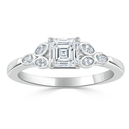 The Grace — Asscher Lab Diamond Vintage Engagement Ring