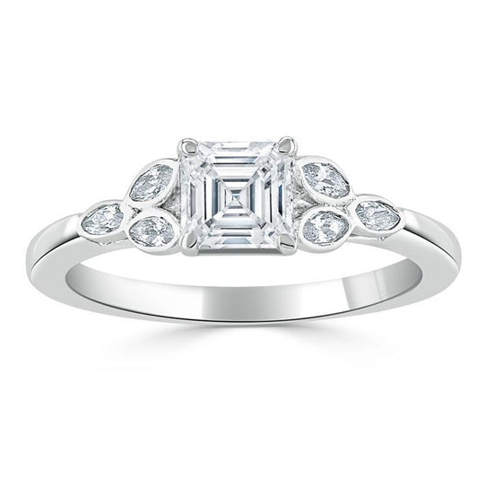 The Grace — Asscher Lab Diamond Vintage Engagement Ring