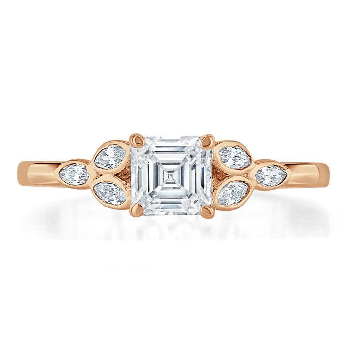 The Grace — Asscher Lab Diamond Vintage Engagement Ring