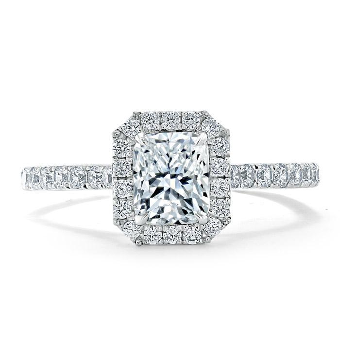 The Aurora — Radiant Lab Diamond Halo Engagement Ring IV