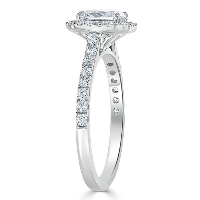 The Aurora — Radiant Lab Diamond Halo Engagement Ring IV