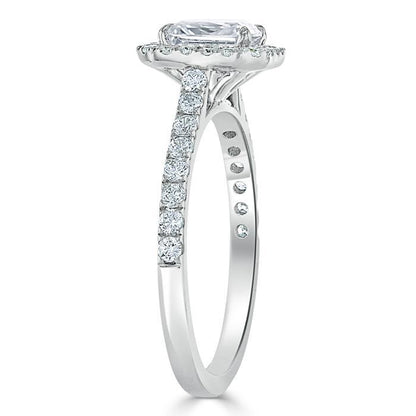 The Aurora — Radiant Lab Diamond Halo Engagement Ring IV