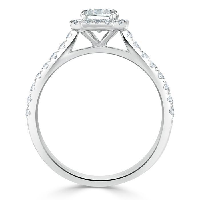The Aurora — Radiant Lab Diamond Halo Engagement Ring IV