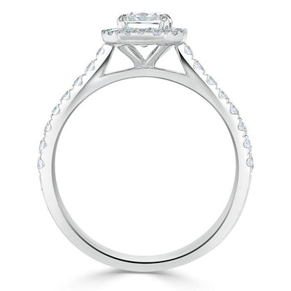 The Aurora — Radiant Lab Diamond Halo Engagement Ring IV