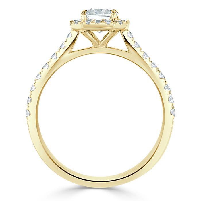 The Aurora — Radiant Lab Diamond Halo Engagement Ring IV