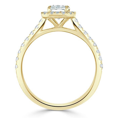 The Aurora — Radiant Lab Diamond Halo Engagement Ring IV