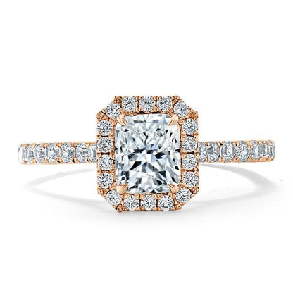 The Aurora — Radiant Lab Diamond Halo Engagement Ring IV