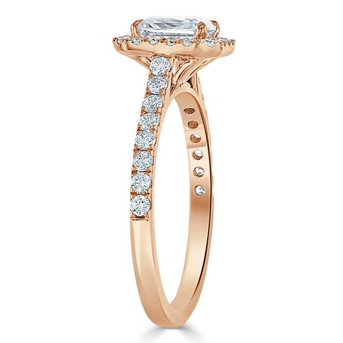 The Aurora — Radiant Lab Diamond Halo Engagement Ring IV