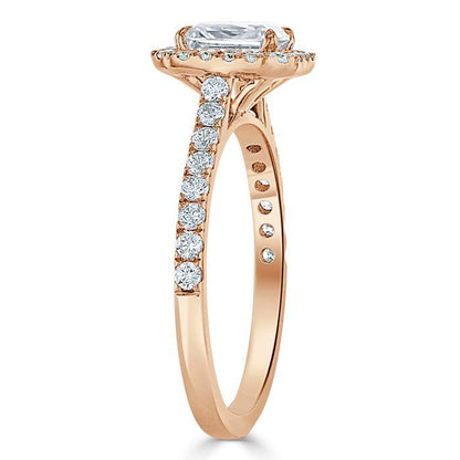 The Aurora — Radiant Lab Diamond Halo Engagement Ring IV
