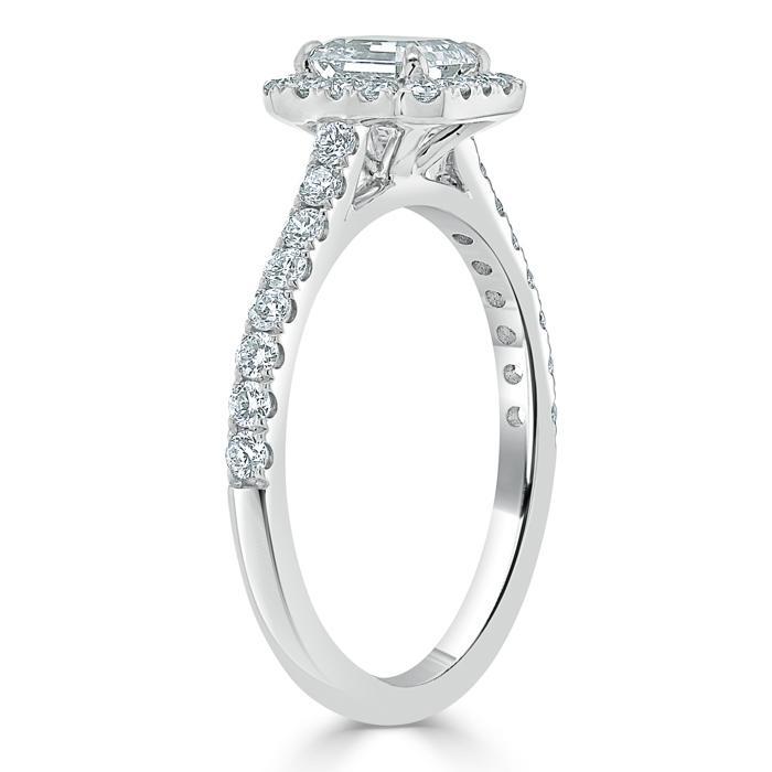 The Aurora — Asscher Lab Diamond Halo Engagement Ring