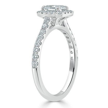 The Aurora — Asscher Lab Diamond Halo Engagement Ring
