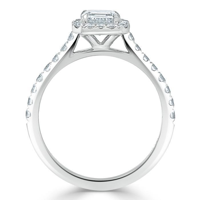The Aurora — Asscher Lab Diamond Halo Engagement Ring