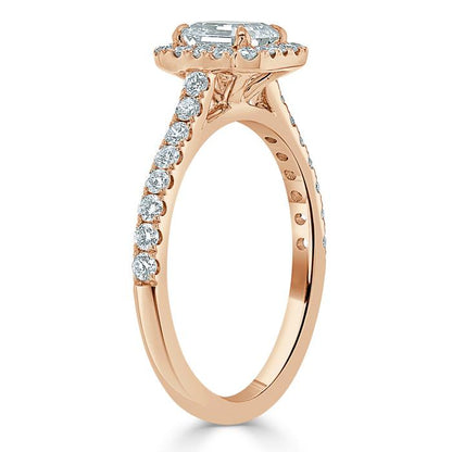 The Aurora — Asscher Lab Diamond Halo Engagement Ring