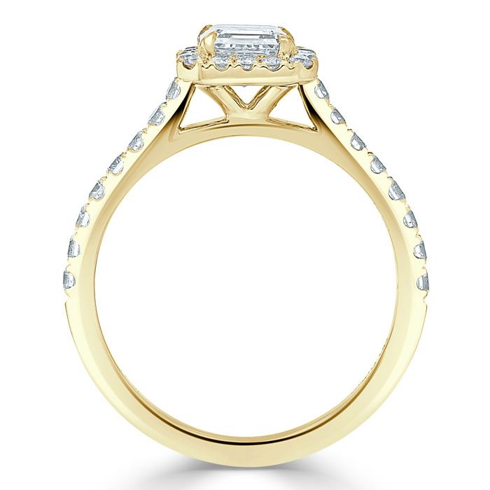 The Aurora — Asscher Lab Diamond Halo Engagement Ring